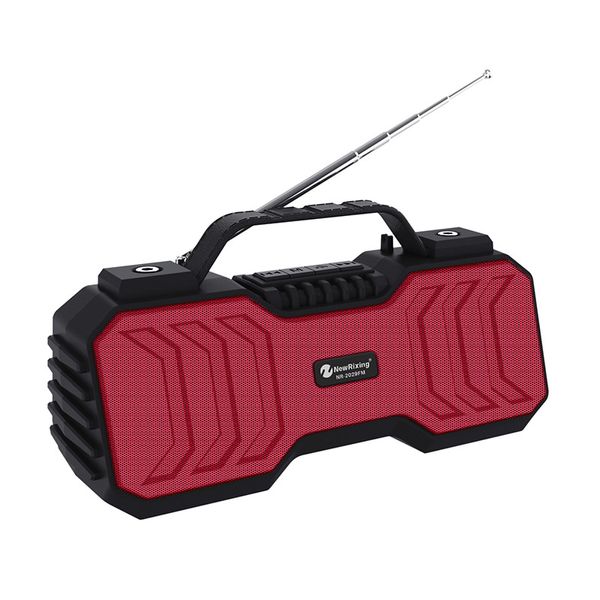 2023 Bluetooth-Lautsprecherantenne Fashion Boombox 5.0 EDR Dual-Woofer Radio FM 3D Stereo Tragbarer Hakengriff BT-Lautsprecher NR2029fm