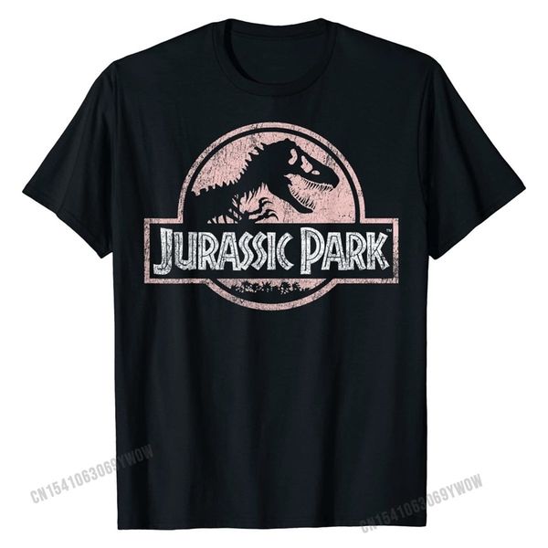 

jurassic park peach distressed graphic tshirt normal t shirt tees for male company cotton fashionable tshirts 220520, White;black