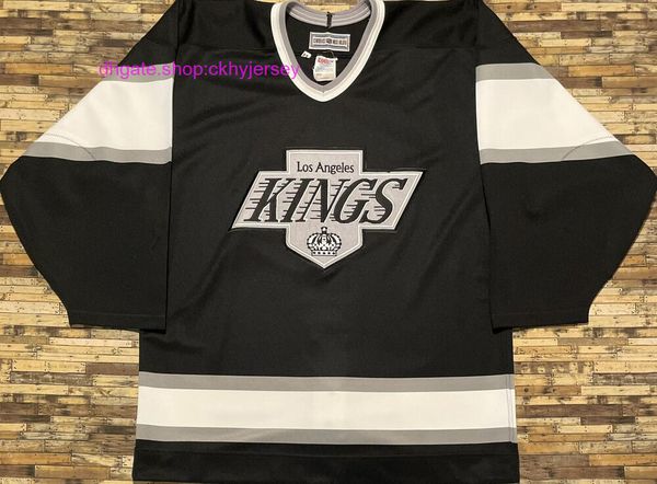 

stitched vintage ccm hockey jersey mens kids throwback jerseys, Black