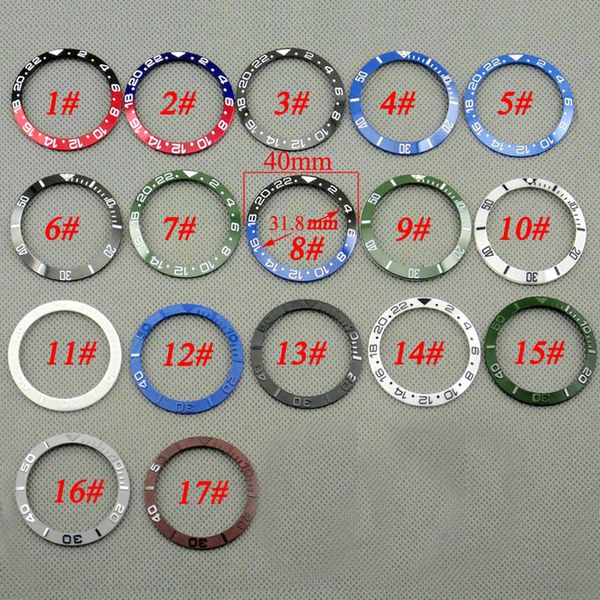 

40mm red black blue green ceramic bezel insert fit for 4m gmt men s automatic watch 220617