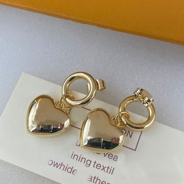 

female original design stylish stainless steel monogram heart stud with italian made engraving, Golden;silver