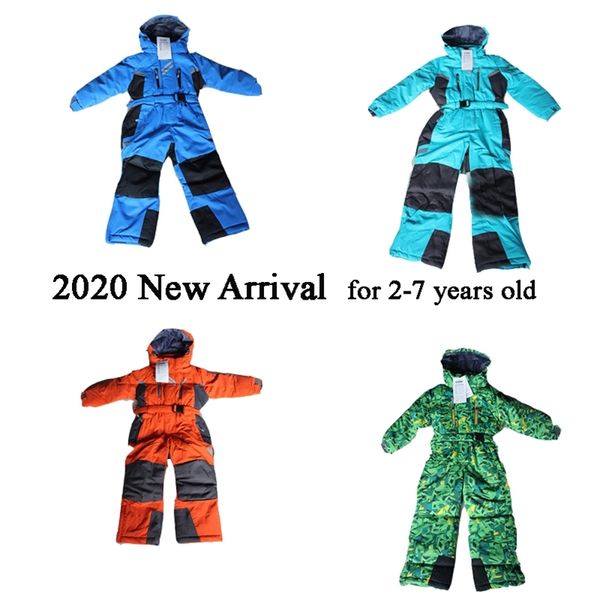 

brand kids snowsuit -30 winter baby girl boy ski jumpsuit 10 12 waterproof snowboard skiing jacket sportswear children outerwear lj201130, Blue;gray