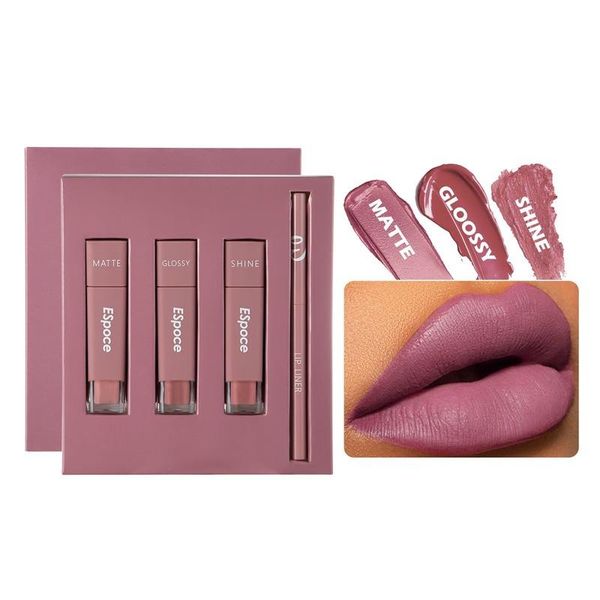 

lip gloss velvet matte liquid lipstick set nude long lasting waterproof moisturizer makeup glitter lipgloss liner glaze cosmeticslip
