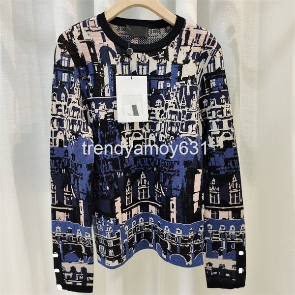 

women's knits & tees early autumn bai with temperament silver silk knitting printing youth long sleeve bottomed shirt round neck pullov, White