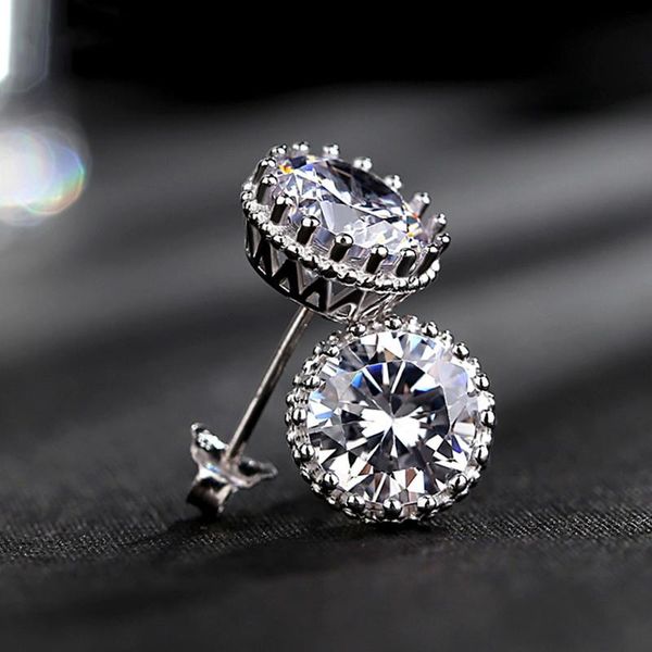 

stud caoshi brilliant zirconia earrings women temperament accessories for engagement wedding trendy delicate gift bridal jewelry, Golden;silver