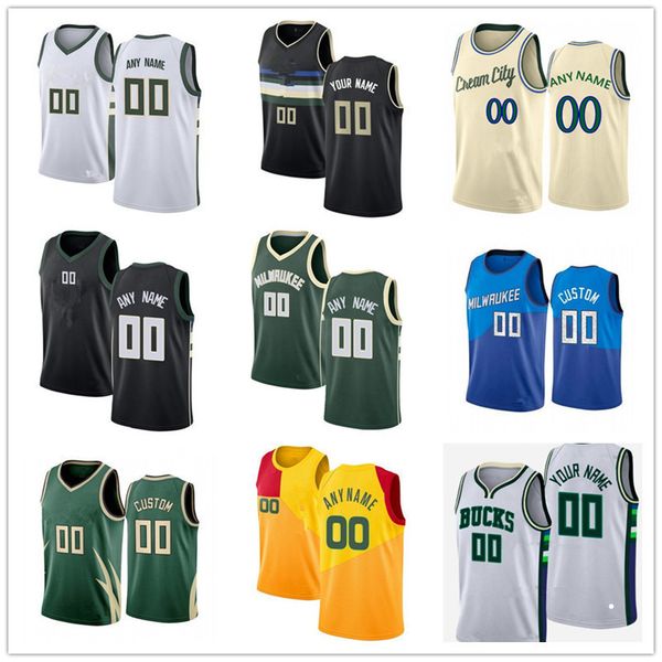 

jersey custom 75th milwaukee''bucks''men women youth giannis 34 antetokounmpo khris 22 middleton jrue 21 holiday bobby 9, Black;red