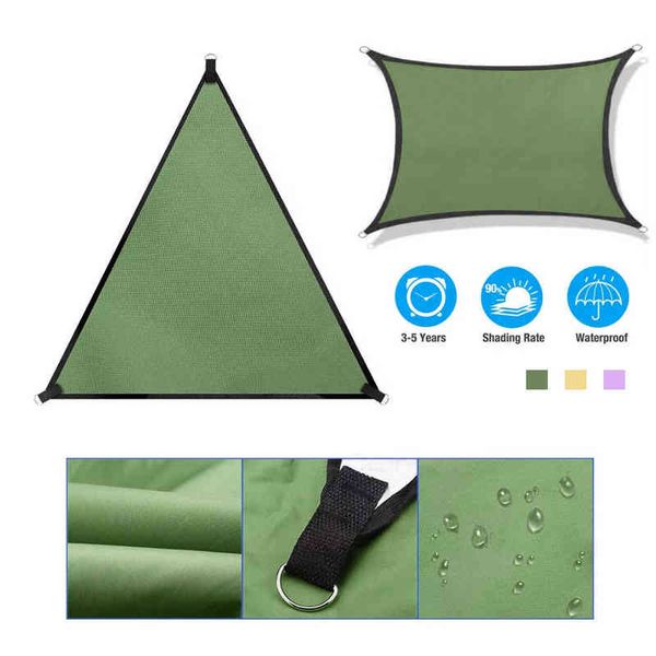 Tonalidade de tonalidade doli da barraca de lona à prova d'água anti-ultravioleta Sun Shade Sail Sail Outdoor Garden Praia Camping Pergolas Canopy H220419