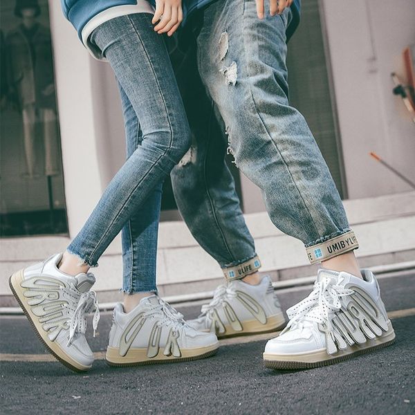 

Sneakers Men Shoes PU Leather Color Blocking Casual Fashion Thick Sole Round Toe Youth Trend Lace Up Couple Sports Sneakers DP370, Clear
