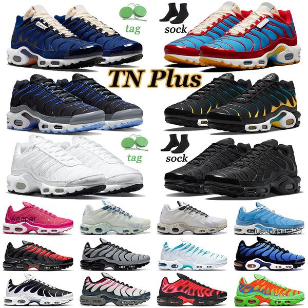 

designer tn plus running shoes for men women trainers running club 3d black teal yellow university blue oreo bred terrascape spray paint tns