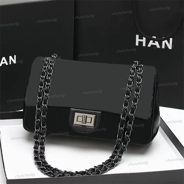 

handbag designer women's handbag luxury diagonal sheep leather shoulder bag classic gold chain silver chain clutch caviar purse shoulde