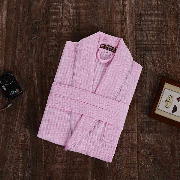 Mulheres de sono feminino Robe Waffle Bathrobe Cotton Spa Sexy Bride Rink Plus Size para casais Kimono Christmas Giftwomen's