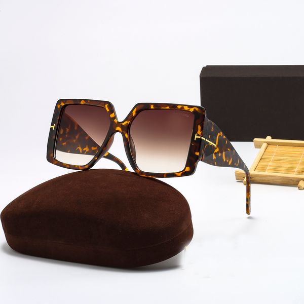 Occhiali da sole da donna con montatura grande Occhiali da sole firmati di lusso Occhiali da sole Occhiali da vista Leopardo nero 7 opzioni Lunettes de soleil Occhiali da vista quadrati da donna Occhiali da sole Occhiali da vista