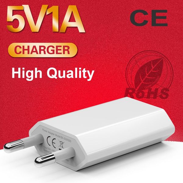 Universal 5W Eu Plug Travel USB Wall Charger 5V/1A Быстрая зарядка для iPhone Samsung Xiaomi Mobile Phone Adapter Adapter