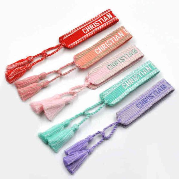 

luxury designercharm bracelets friendship brand fashion charm bangles women men adjustable embroidery tassel bangle couple braided jewelry d, Golden;silver