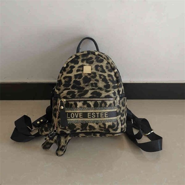 

fashion classic leopard print personalized large capacity backpack popular trend bag schoolbag 75% purses stores sale