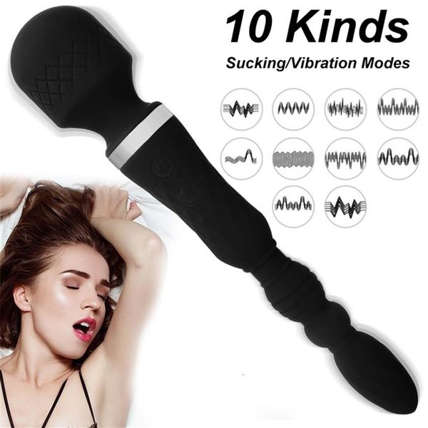 Sexspielzeug Massagegerät USB Wiederaufladbarer weiblicher Analplug Spielzeug Vagina Massagegerät Klitoris Stimulator Perlen Vibratoren Masturbieren Dildo Adu234Y