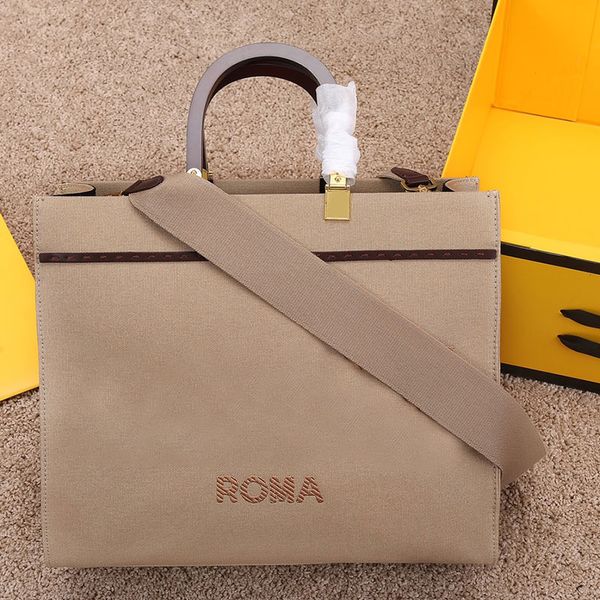 

women canvas handbags tote shopping bag removable shoulder strap fashion letters internal large capacity crossbody bags straw handbag two si