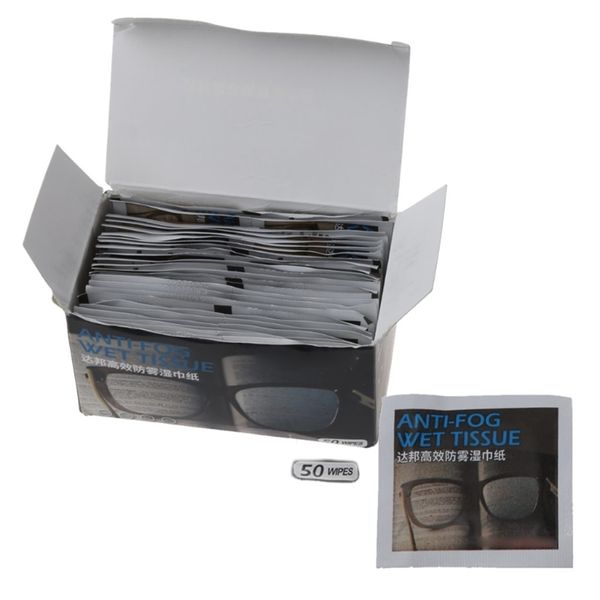 

50pcs antifog for glasses premoistened antifog lens wipe individually wrapped disposable defogger eyeglass wipes 220726