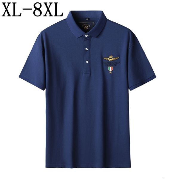 

men's polos 8xl 7xl 6xl summer fashion embroidery polo shirt men short sleeve mens polos casual men's t-shirts breathable male shi, White;black