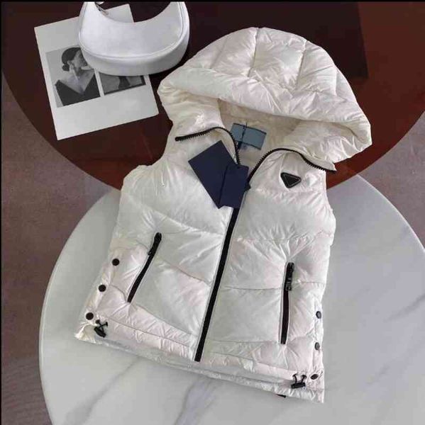 

women's vests fashion paris autumn winter fashions ladies vest designer high-end men down cotton custom hooded jacket comfortable warm, Black;white