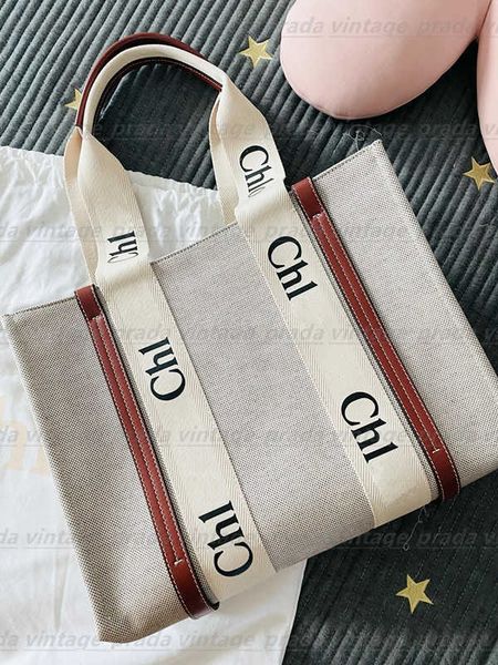

women handbags woody tote shopping bag luxury designer handbag classic canvas fashion raffia large beach bags travel crossbody summer