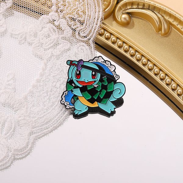 

cute anime movies games hard enamel pins collect metal cartoon brooch backpack hat bag collar lapel badges women fashion jewelry elf brooch, Blue