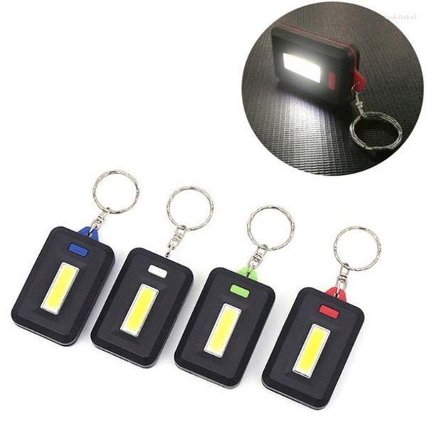 Keychains portátil Mini COB LED de emergência Ferramenta ao ar livre Tocha lâmpada de luz para camping para caminhada de suprimentos de pesca ENEK22