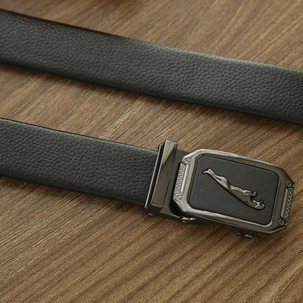 

2022 men's business sports style belt alloy adjustable black belt luxury design premium, Black;brown