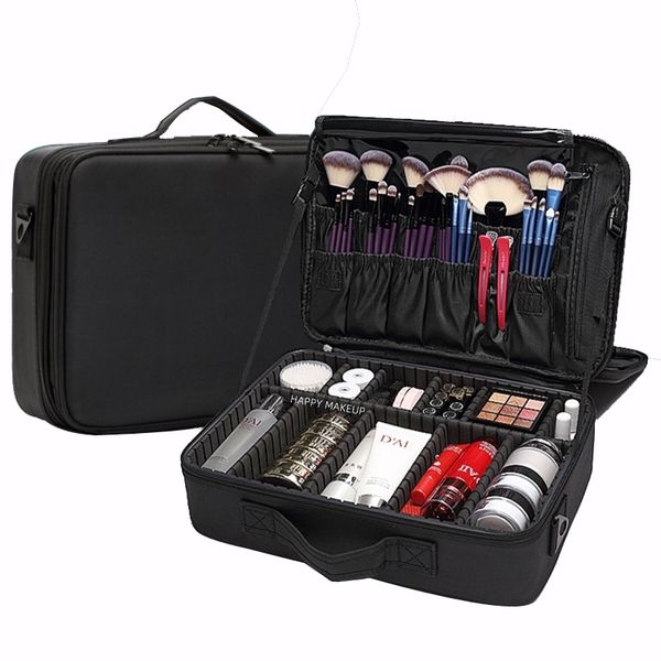 NOVA MANAGEM Women Cosmetic Bag Makeup Professional de maquiagem Cosmética Bolsa Bolsa de beleza Caso de beleza para maquiador 210305