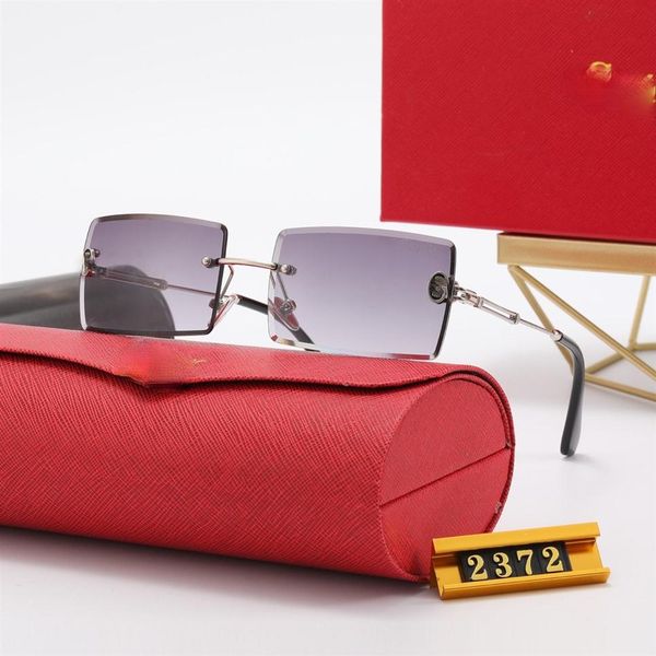 

fashion design cut-edge sunglasses square glasses large-scale two-color gradient color frameless card home metallic tide177s, White;black