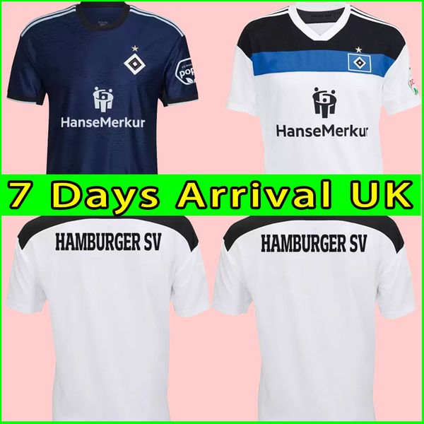 

22/23 hamburger sv soccer jerseys home white vagnoman onana leibold reis kittel glatzel dudziak 2022 2023 hsv men football shirts uniforms f, Black;yellow