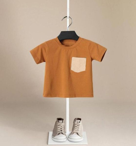Sommer Kinder T-Shirts Jungen Mädchen Kinder T-Shirt Kleidung Baby Kleinkind Baumwolle Plaid gestreifte Tee Tops Kleidung Kleidung
