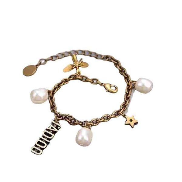 

pearl bracelet female star bee jewelry transfer bracelet jewelry, Golden;silver