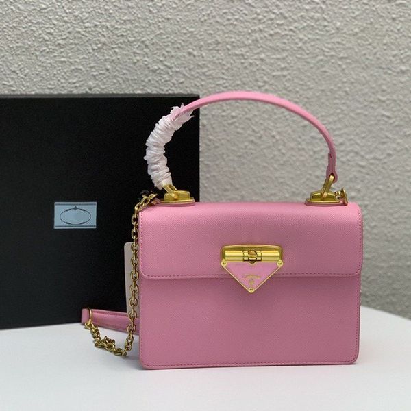 

designer new one shoulder lady's handbag palm pattern flap organ bag leather triangle buckle inner sheepskin designers personality bag