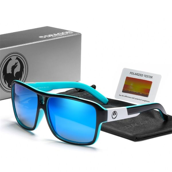 Dragon Polarized Occhiali da sole Uomo Donna Square Jam Progettato Uomo Nero Sport Occhiali da sole gafas de sol hombre Polarizzazione 220616