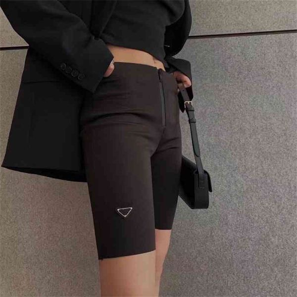 

spring and summer new women's pants triangle riding pants slim casual middle 85% off factory clearance, Black