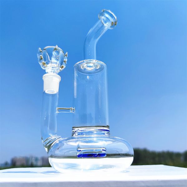 Cachimbo de água de vidro tornado transparente de 10 polegadas Cachimbos de cachimbo de água Bongs Tabaco Fumar Dab Rig Rigs Bubbler 18mm Dragon Claw Bowl Local Warehouse