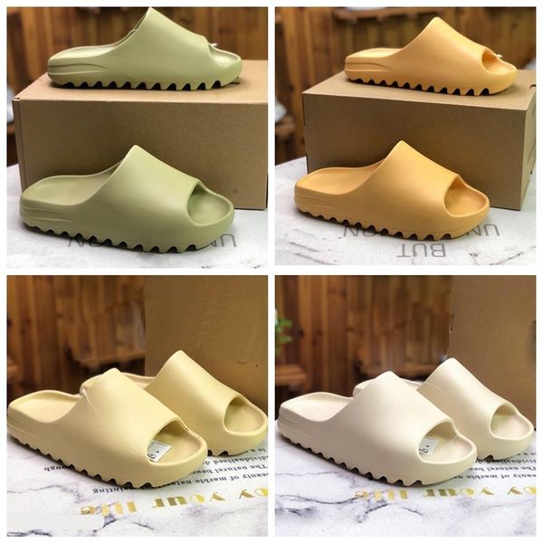 

classic designer slides slipper men women desert sand black bone white core brown slippers enfora blue orange resin slide moon gra328f