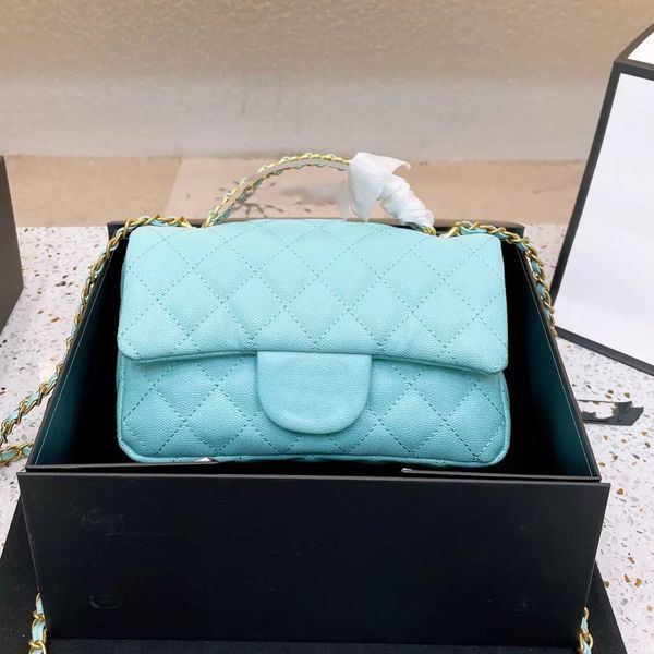 

2022s classic totes bags caviar cowhide leather quilted plaid hardware metal letter handle braided chain shoulder messenger bag luxury desig