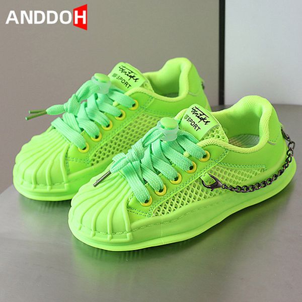 

size 22-31 breathable summer kids shoes for girls baby boys casual beach sandals children sports shoe chaussure enfant fille 220423, Black;red