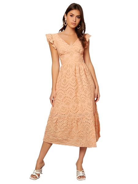 

ruffle sleeve tie back schiffy dress k1tb#, Black;gray