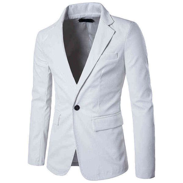 Primavera Plus Size Cappotto Uomo Solid Slim High End White PU Jacket Uomo Oversize Manica lunga Capispalla formale Cappotto in ecopelle XXL L220725