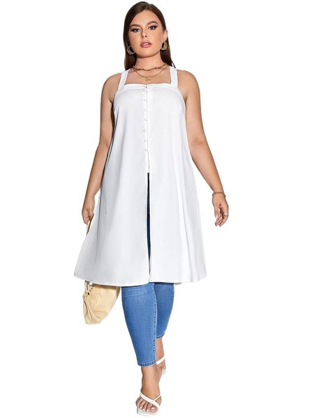 

plus button front cami q5fq#, Black