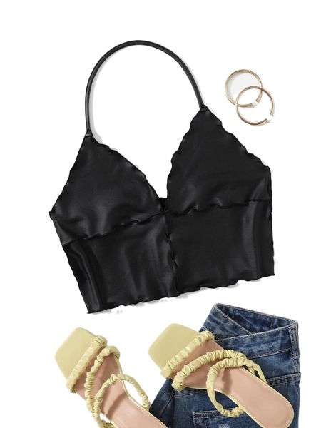 

lettuce trim pu leather halter m0md#, White