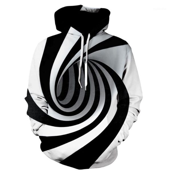 Herren Hoodies Sweatshirts 3D Digital Vortex Gedruckt Für Männer Langarm Mit Kapuze Sweatshirt Lose Casual Tops Übergroßen Hoodie 2022