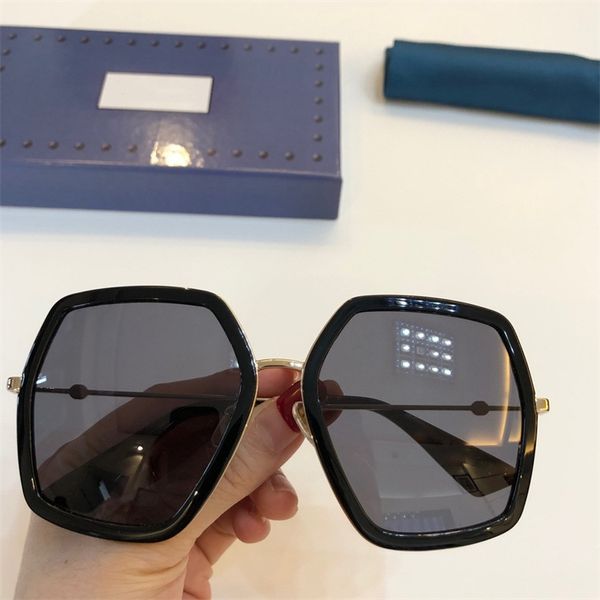 Sonnenbrille 2022 Übergroße quadratische Frauen Designer Vintage Rot Grün Spiegel Sonnenbrille Superstar Brillen UV400 0106