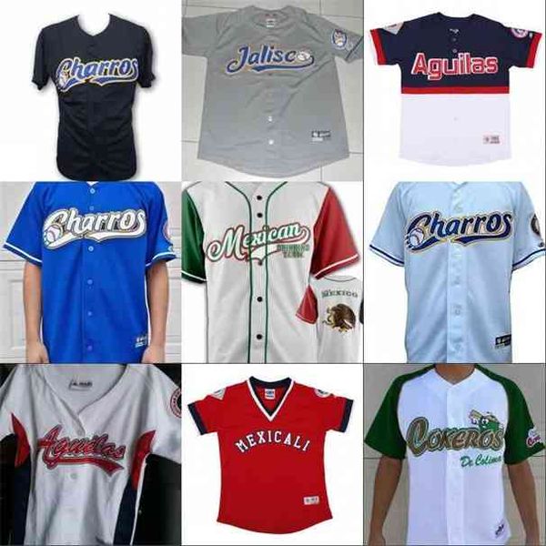 

xflsp mexicali charros de jalisco quakes jerseys aguacateros de michoacan tomateros de culiacan jersey 100% stitched custom baseball jerseys, Black
