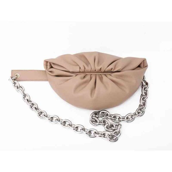 

venetas handbags bvs bottegas red net same thick chain cloud women's clip pleated single waist chest bag shoulder crossbody 85mj