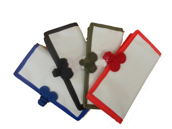 

10pcs wallets women cotton white plain national hasp long crdit card holder mix color, Red;black