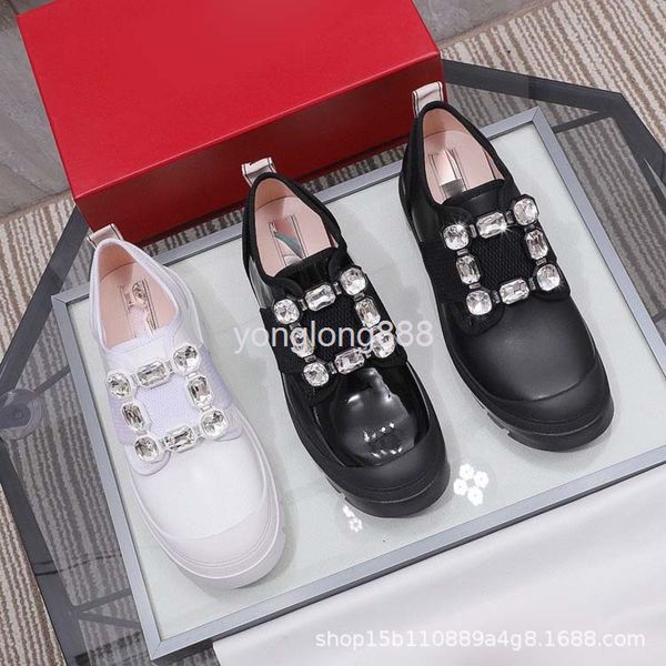 

dress shoes square buckle lefu shoes women's summer one foot pedal thick sole single shoe leather british style small, Black